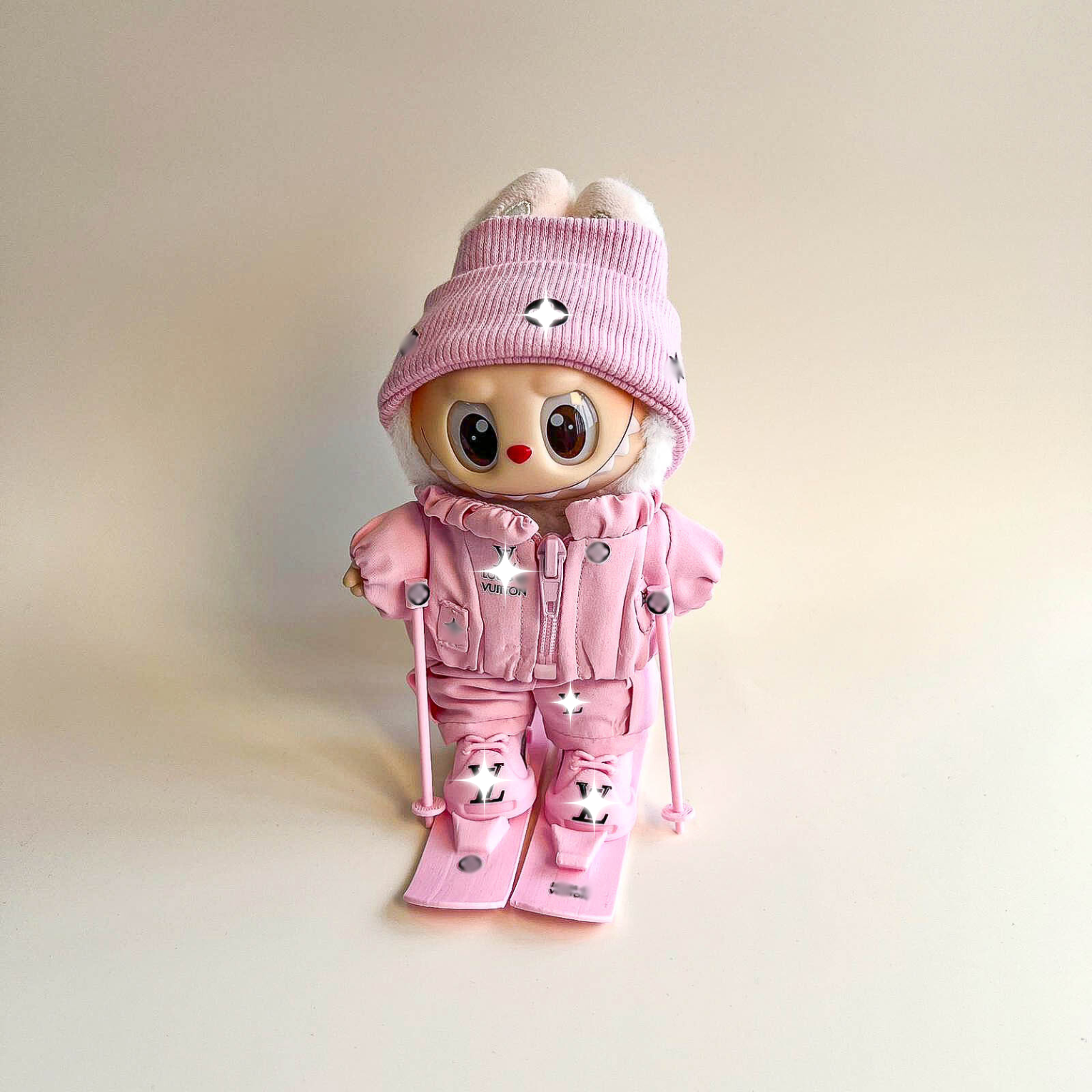 Labubu Pink Ski Outfit Set