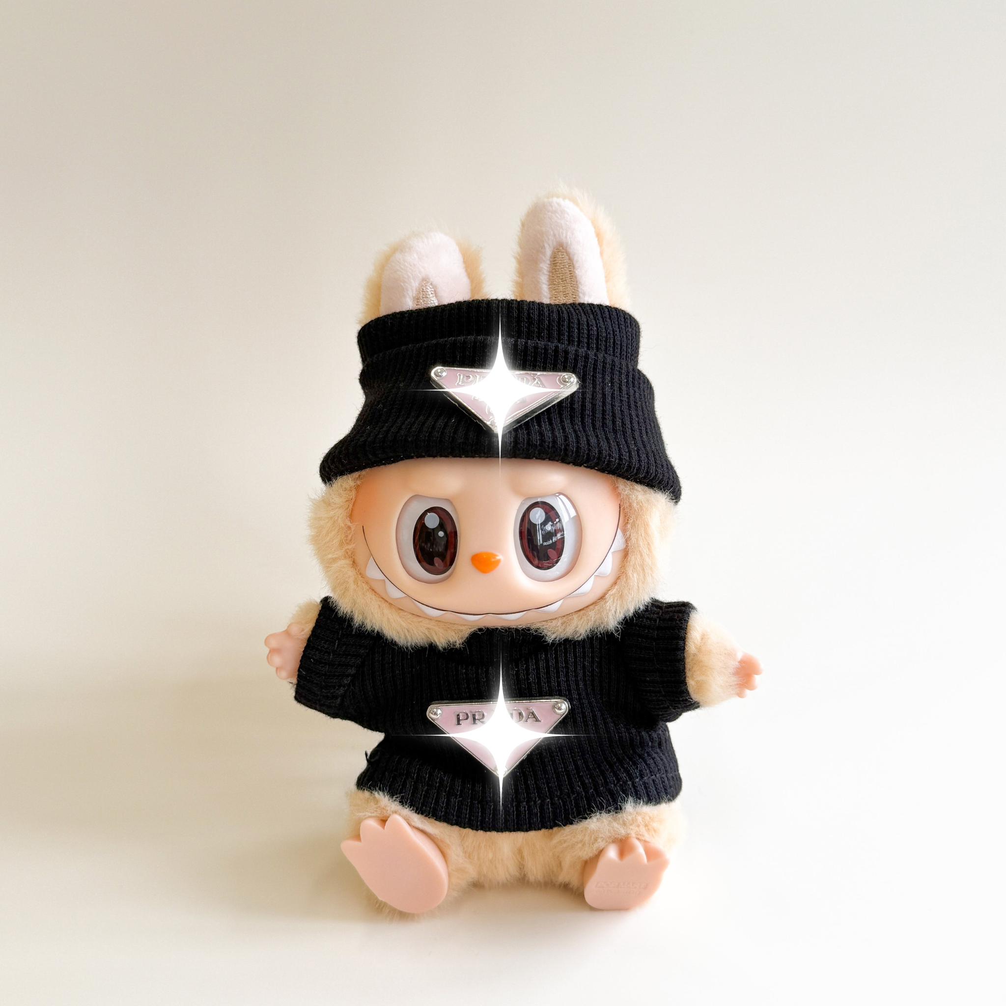 Labubu Signature Ribbed Knit Set – Pink Triangle Logo