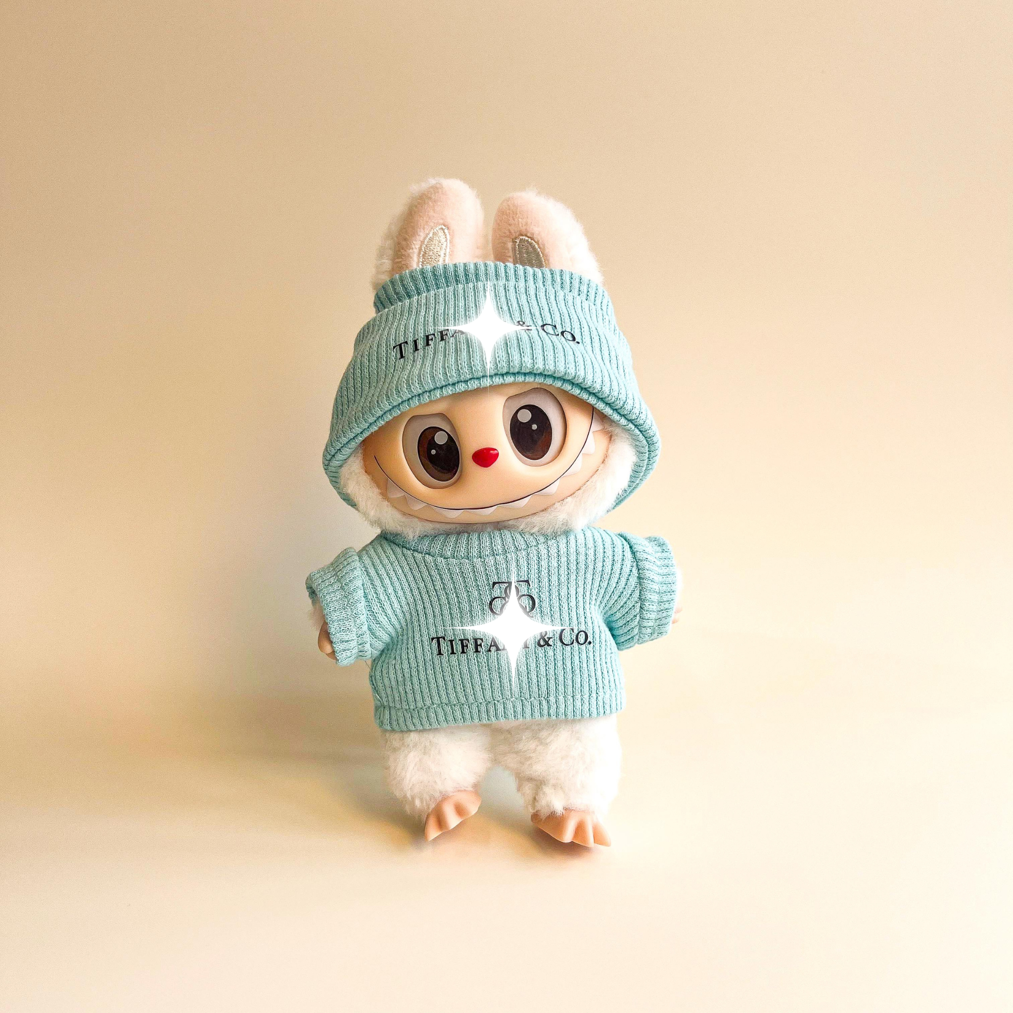 Labubu Mint Breeze Sweater & Hat Outfit Set