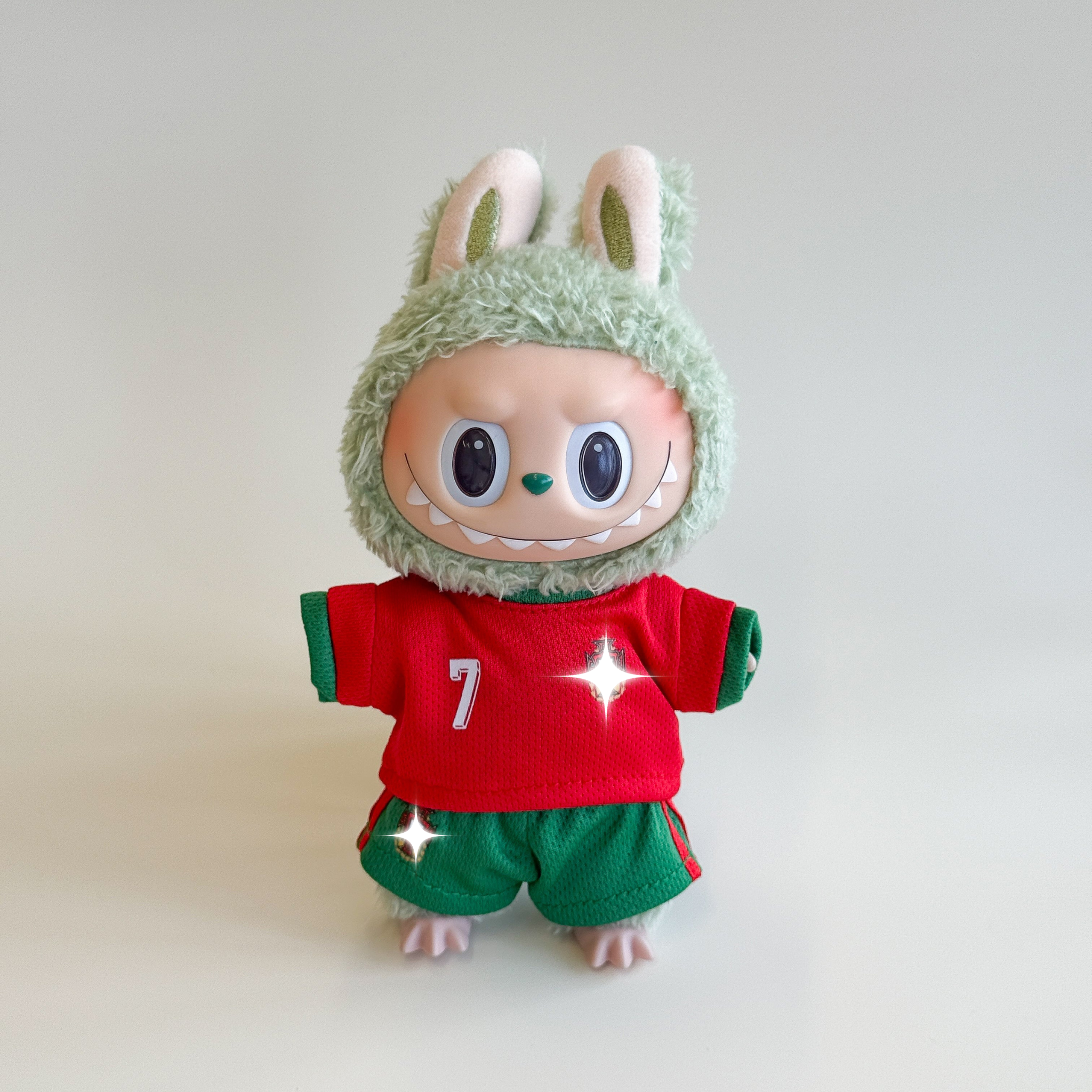 Labubu Soccer Jersey Outfit – Portugal #7 Edition