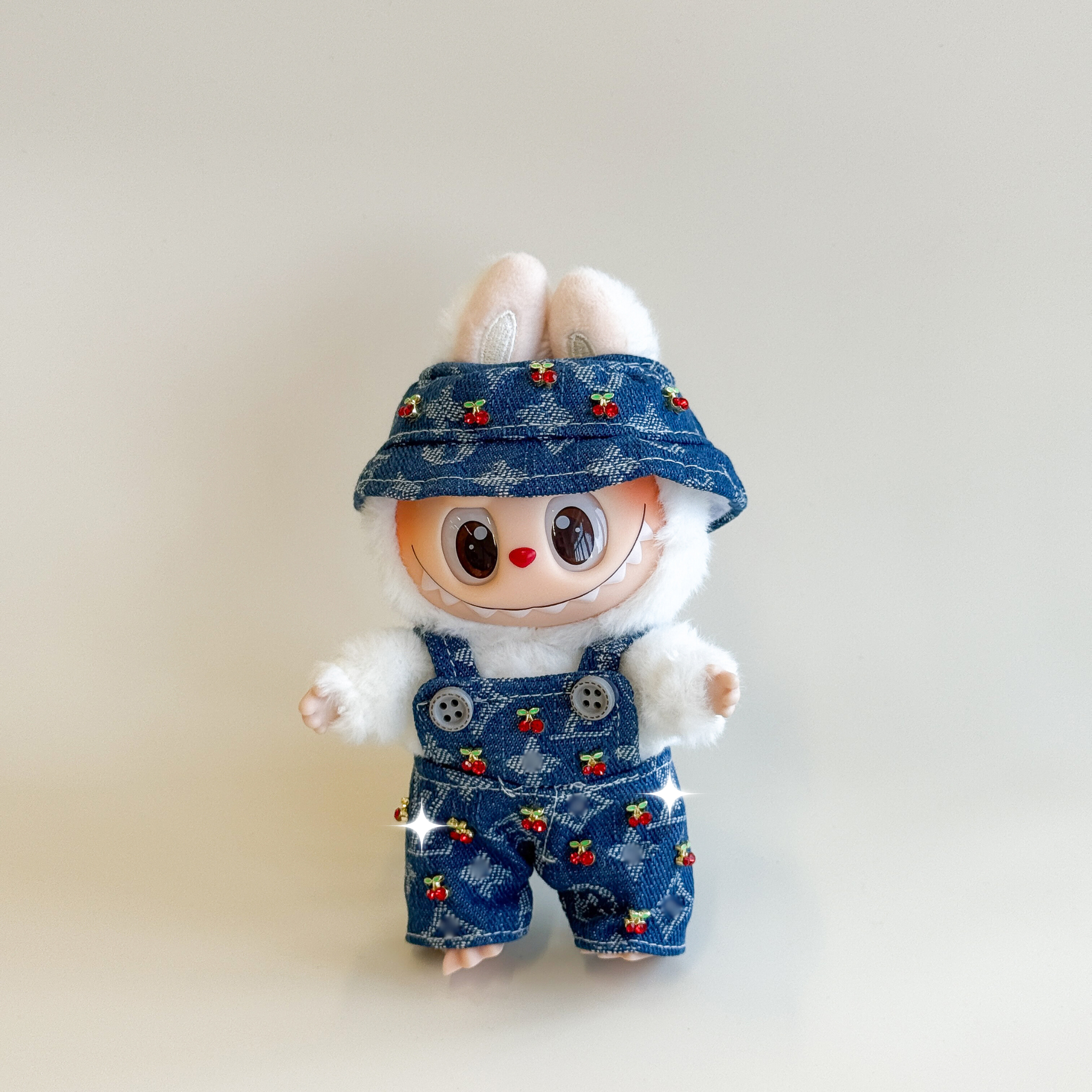 Labubu Cherry Denim Outfit Set – Inspired Edition