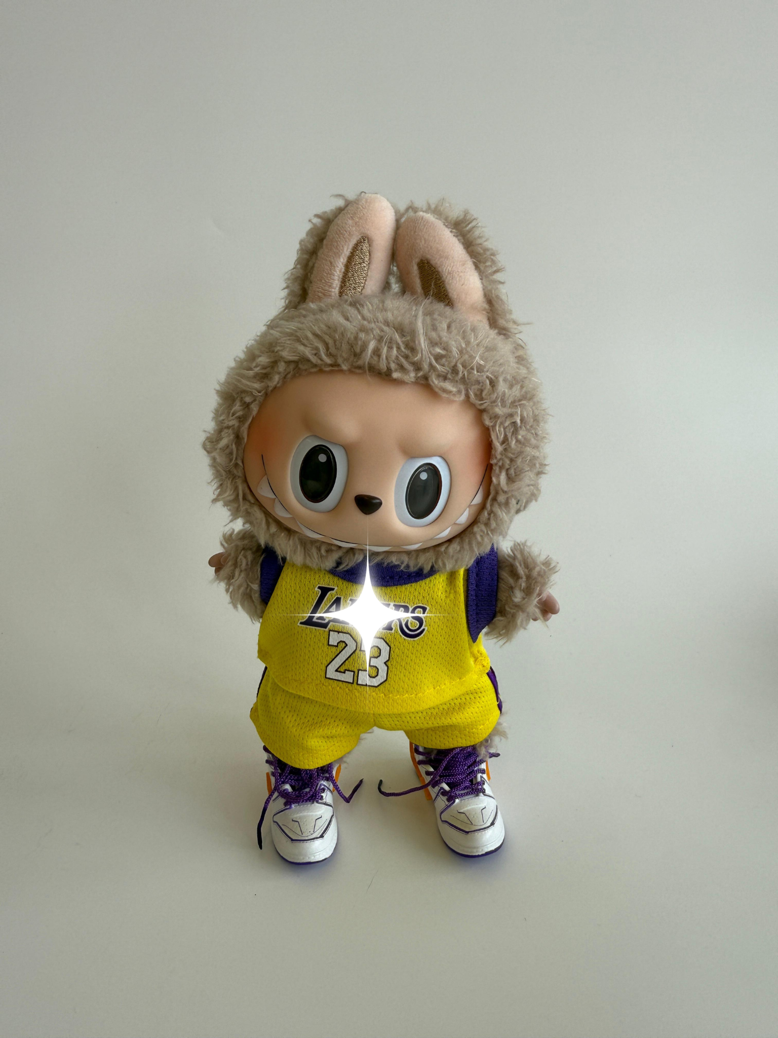 Labubu Basketball Jersey Set – Yellow & Purple #23 Edition