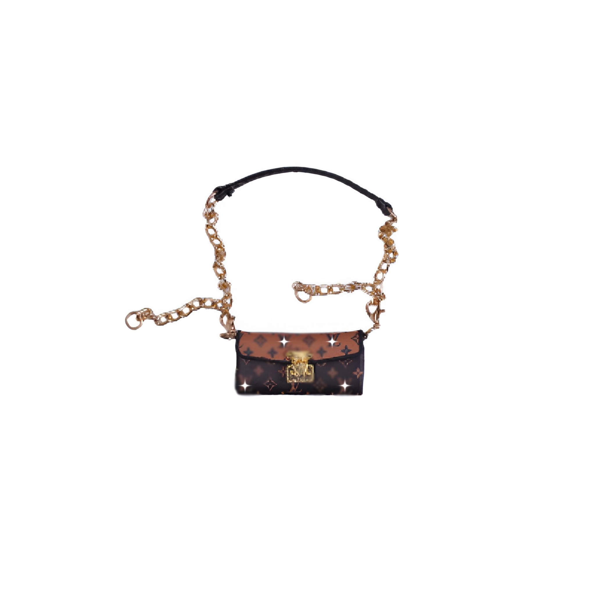 Labubu Miniature Trunk Clutch – Classic Monogram Edition