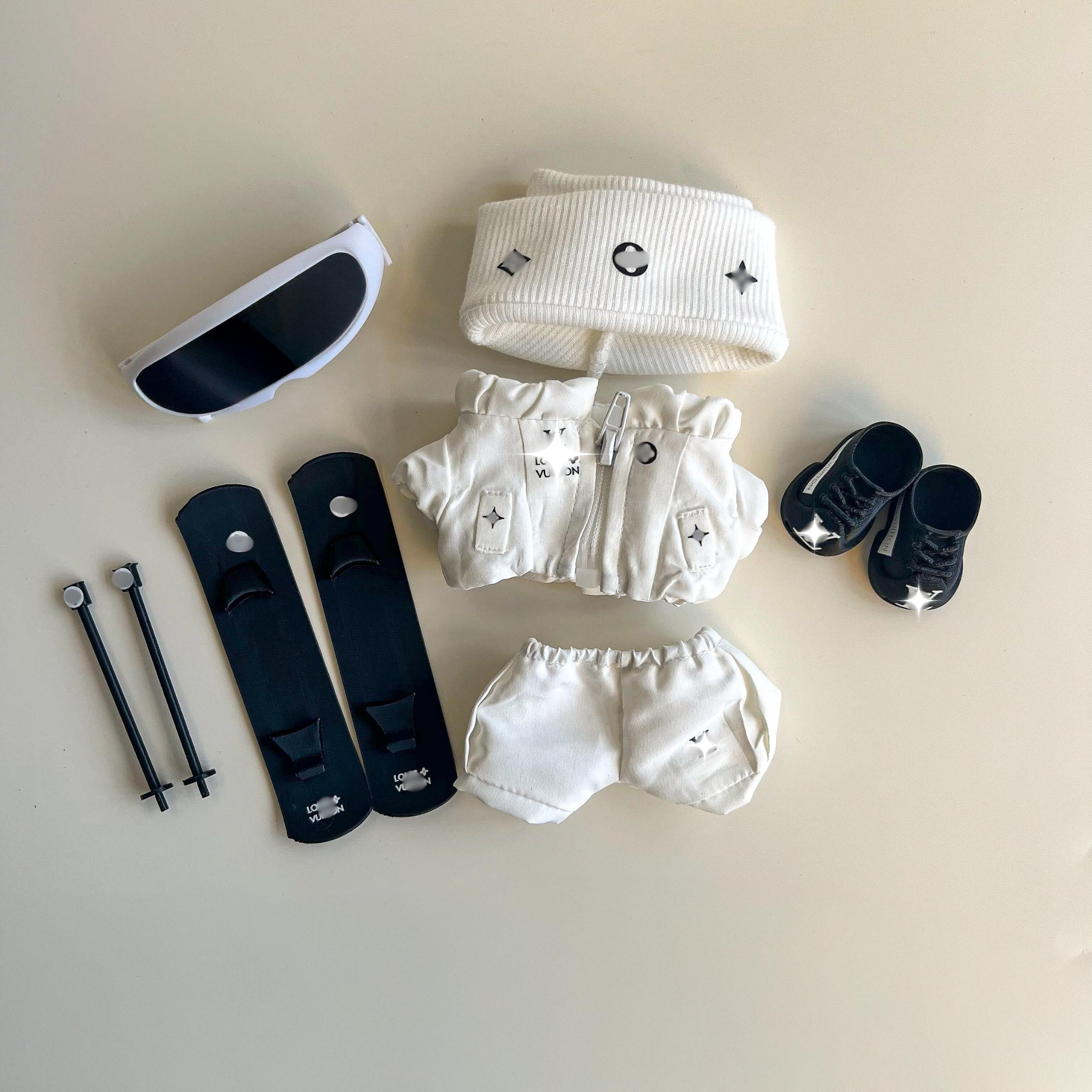 Labubu White Ski Outfit Set