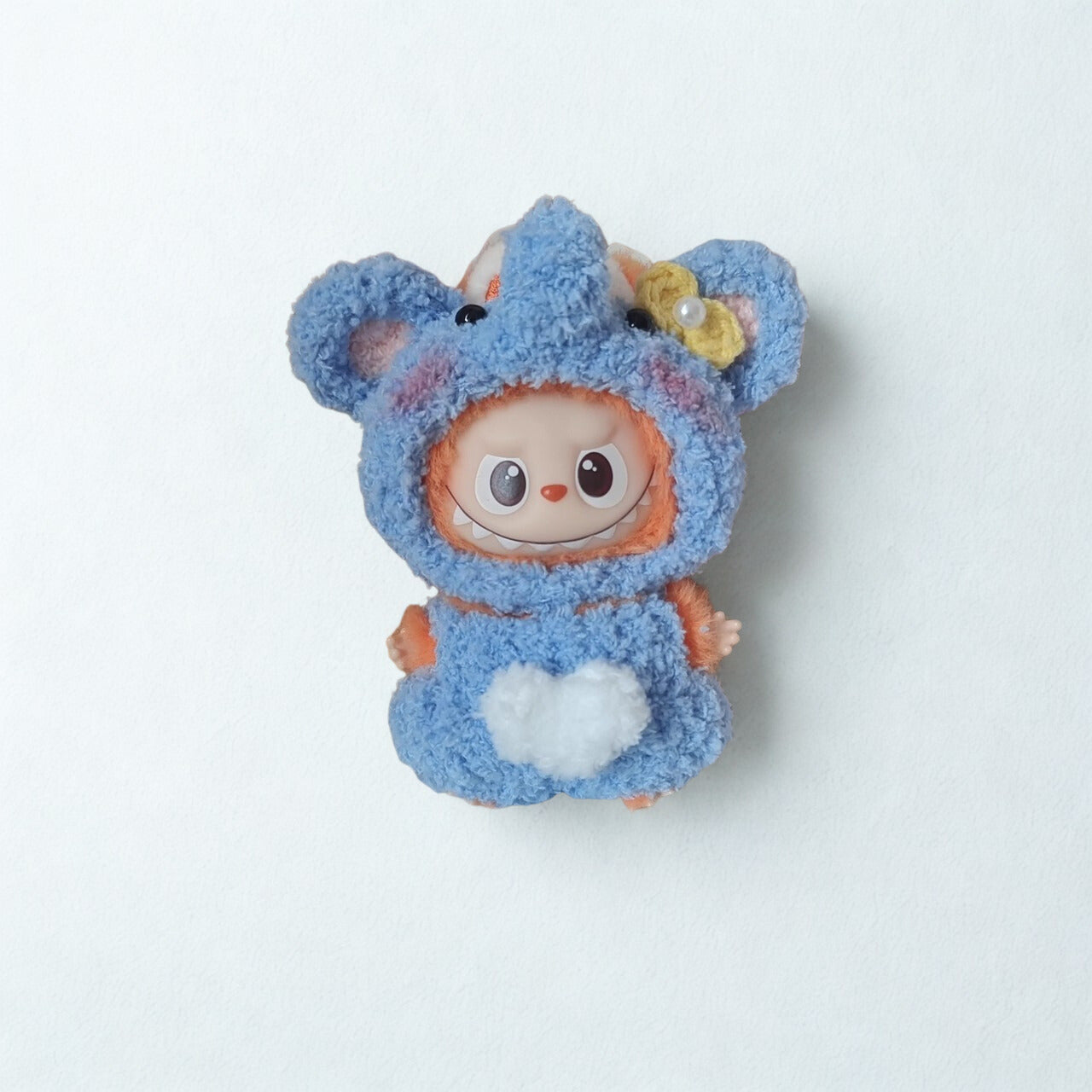 Labubu 4.0 Blue Elephant Outfit – Pearl Detail