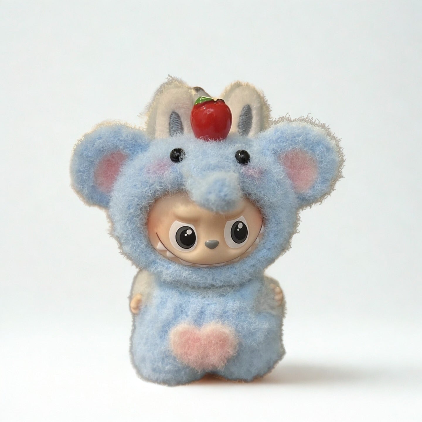 Labubu 4.0 Blue Elephant Outfit – Heart Patch Accent
