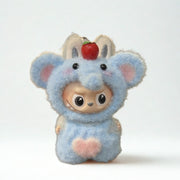 Labubu 4.0 Blue Elephant Outfit – Heart Patch Accent