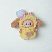 Labubu 4.0 Yellow Puppy Outfit – Bow Accent
