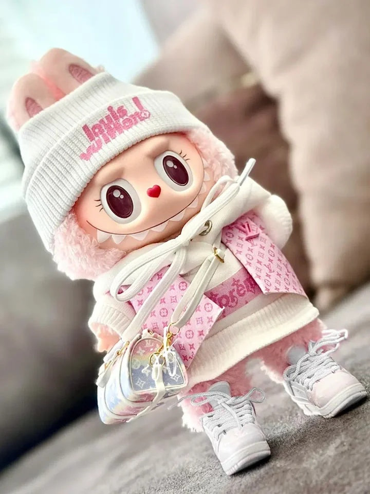 Labubu Clothes LV Louis Vuitton Pink Outfit Set