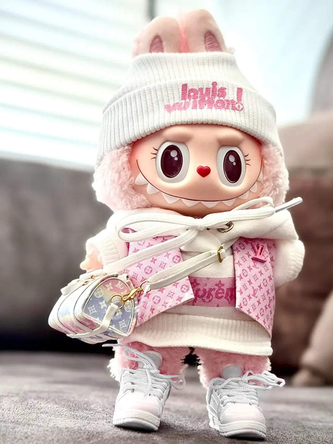 Labubu Clothes LV Louis Vuitton Pink Outfit Set