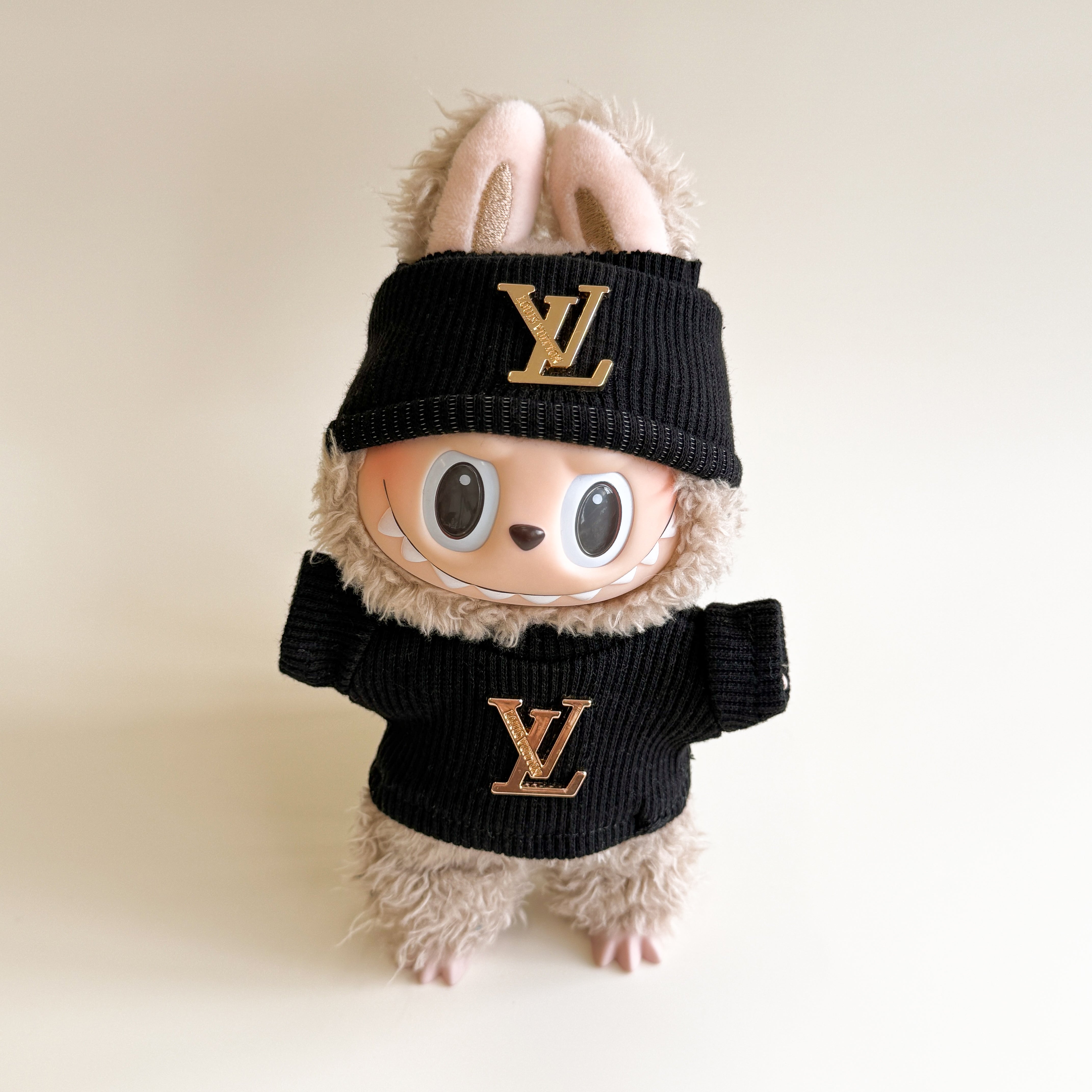 Labubu-17cm-doll-cloth Luxury Knit Set - L.V. Inspired