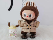 Labubu Clothes Burberry Trench Coat Outfit Set