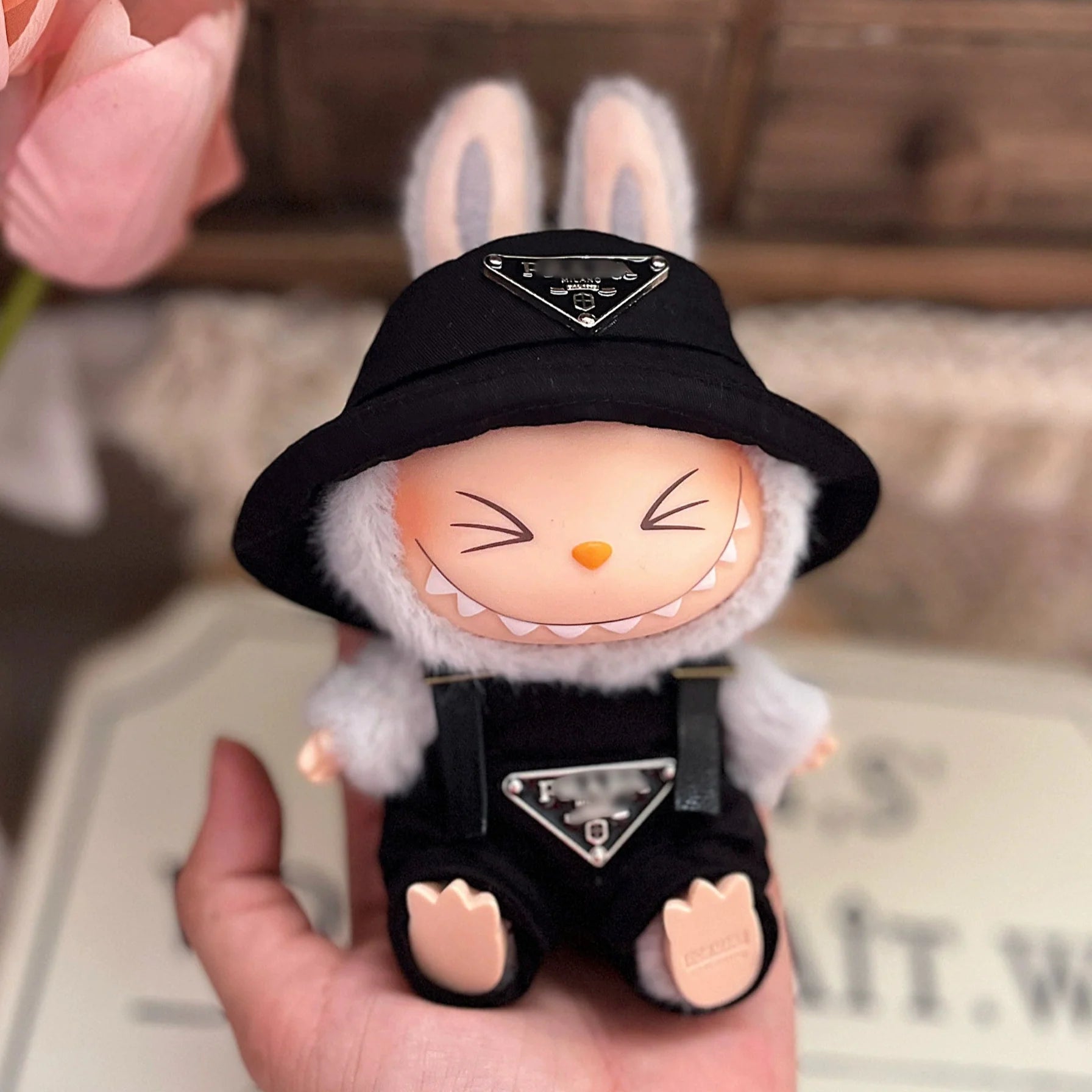 Labub Clothes Prada Outfit Set Black
