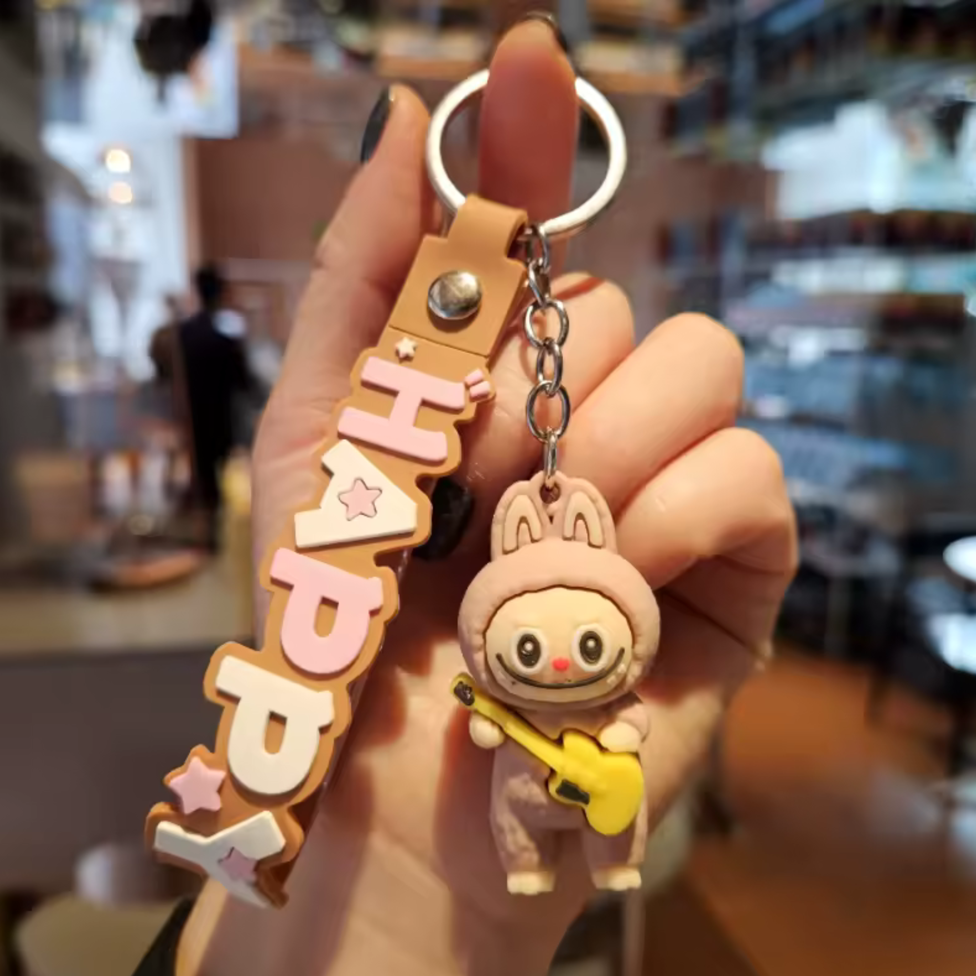 Labubu Guitarist Plush Keychain – Rewound Softness