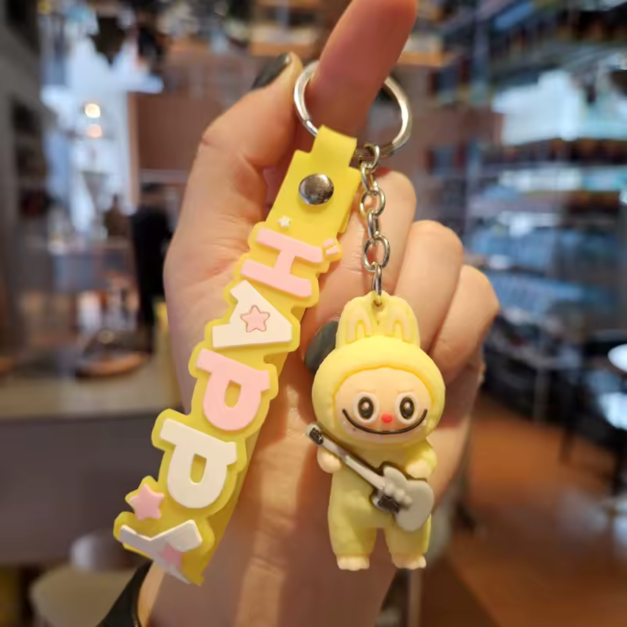 Labubu Guitarist Plush Keychain – Rewound Softness
