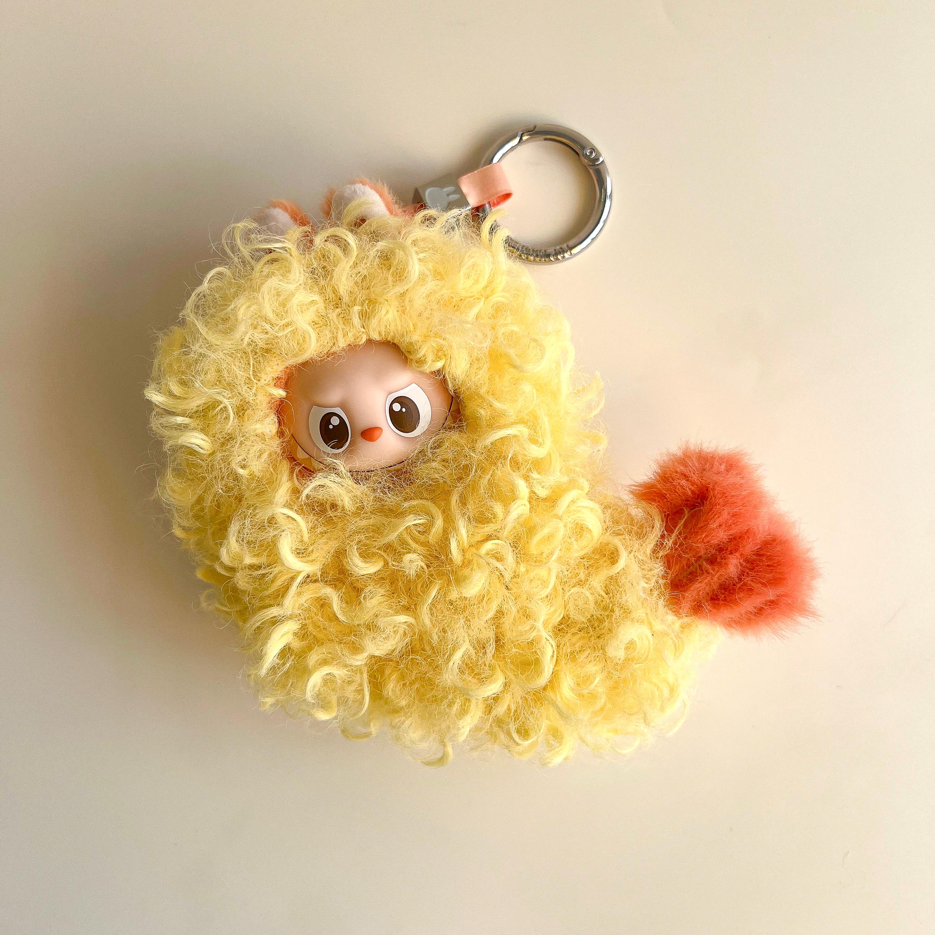 Labubu 4.0 Fluffy Costume – Fried Shrimp (Yellow Edition)