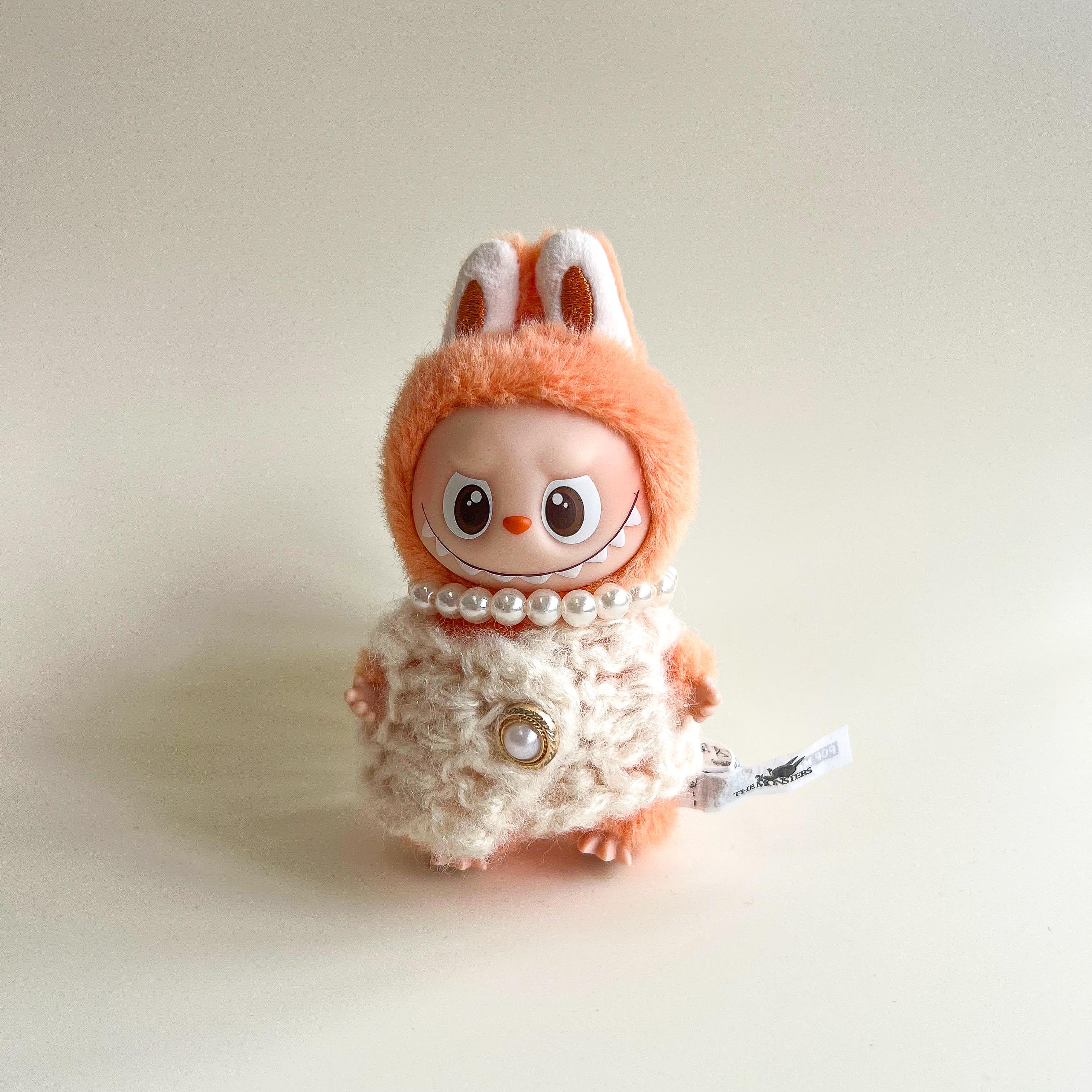 Labubu 4.0 Knit Dress Outfit – Pearl Accent