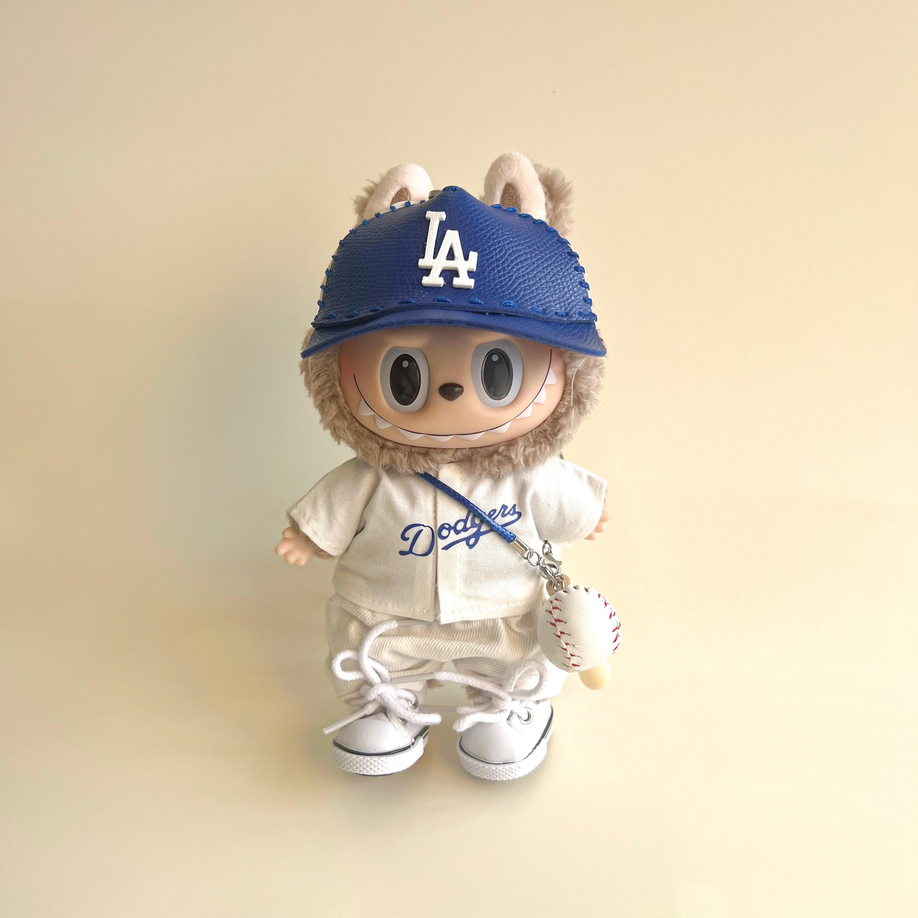 Labubu Baseball Outfit Set – Blue & White Sports Edition