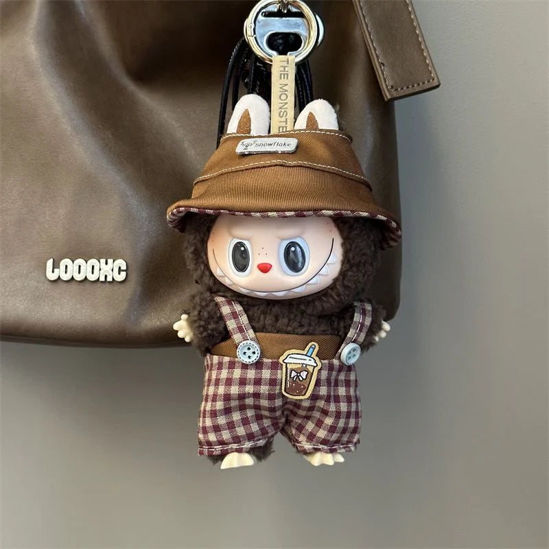 Labubu doll clothes styled for photography display