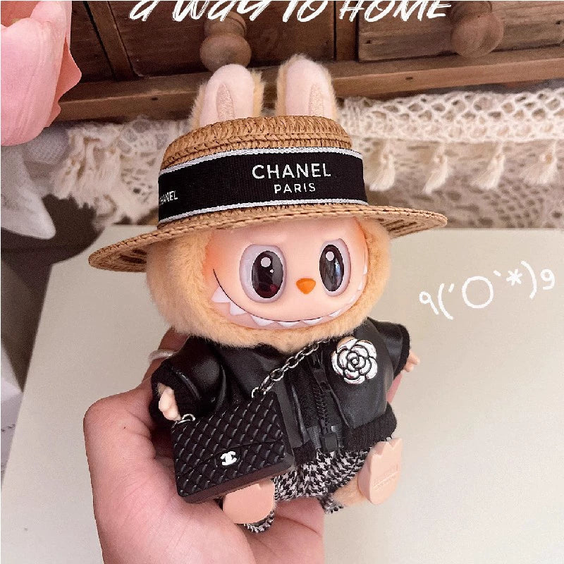 Chanel-inspired Labubu doll clothes