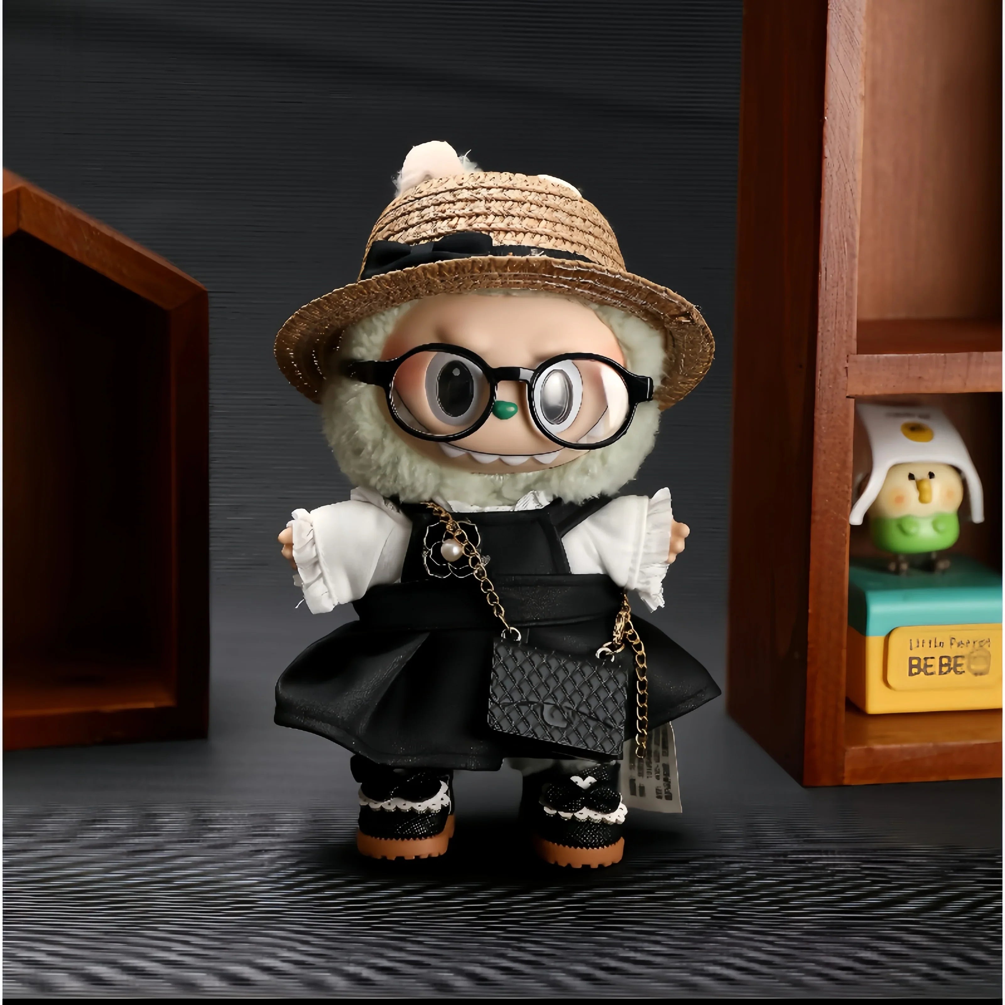 labubu doll cloth Pop Mart Labubu 1/2/3 Gen Doll Clothes Little Chanel Style 6-Piece Set (Clothes Only)