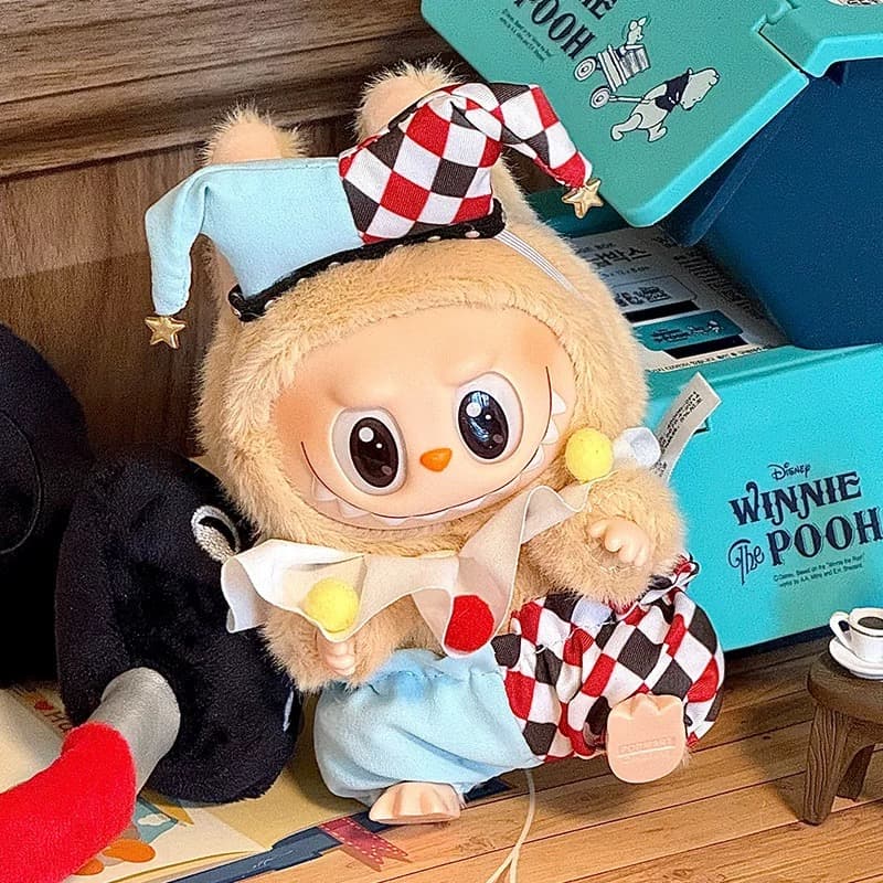 Cute labubu outfit featuring classic top hat and bow tie