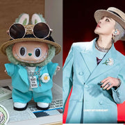 G-Dragon concert style Labubu doll clothes V1 version for 17cm dolls