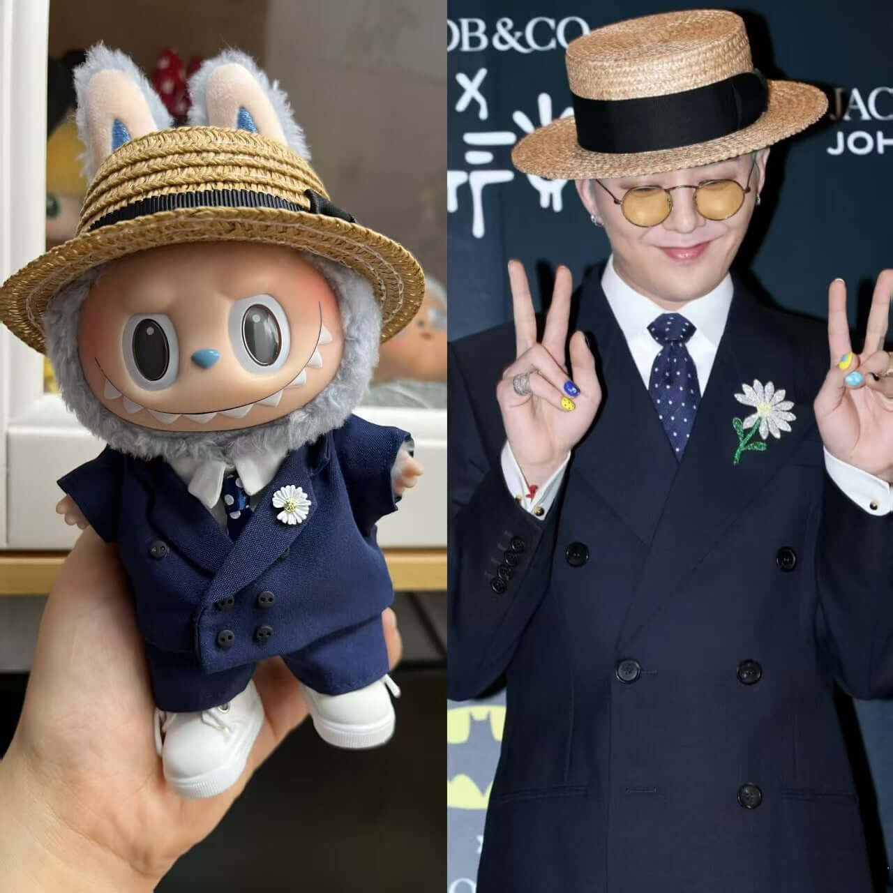 Macaron Sitting Party V3 GD style Labubu doll clothes for 17cm figures