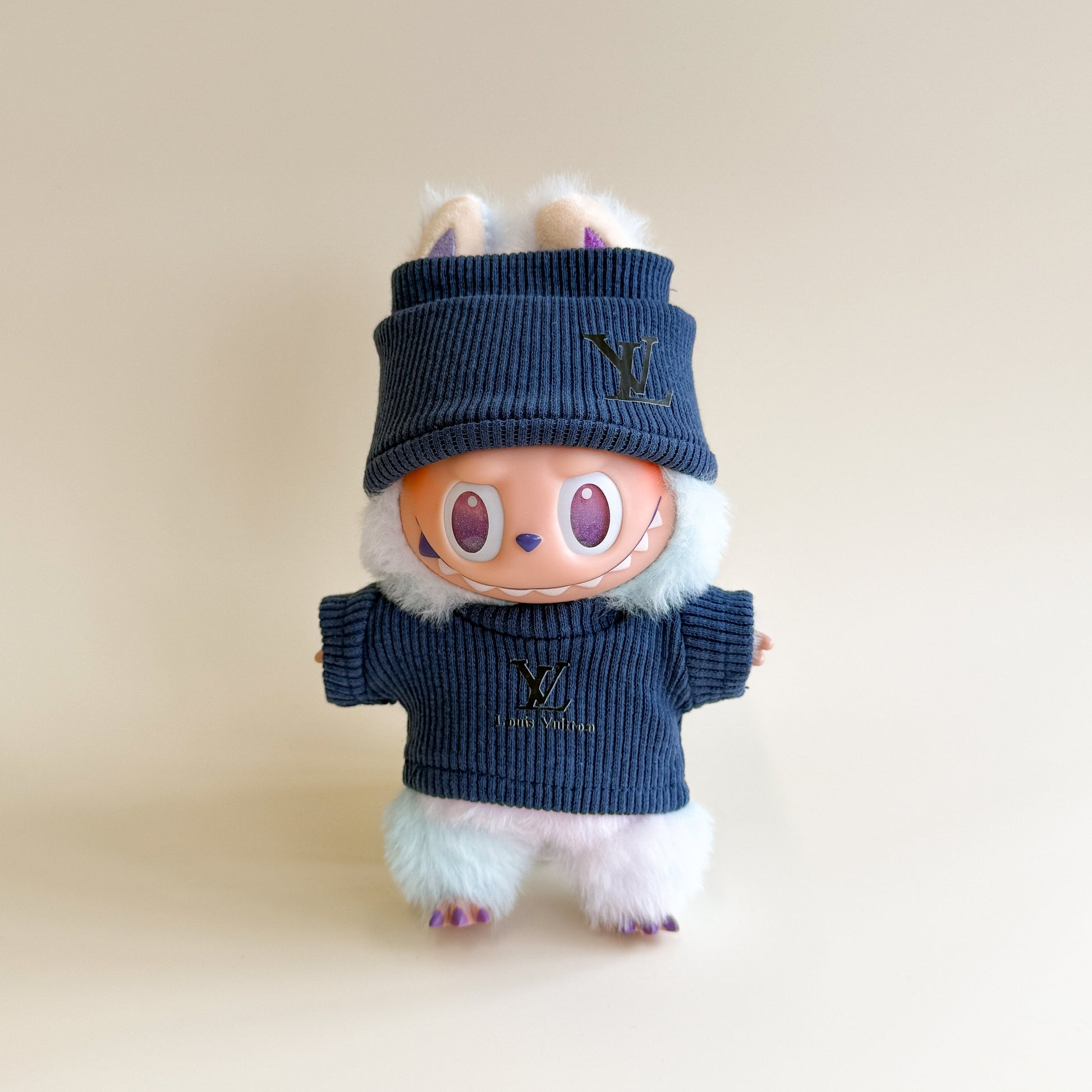 Full 4-piece Labubu clothing set with scarf and boots
