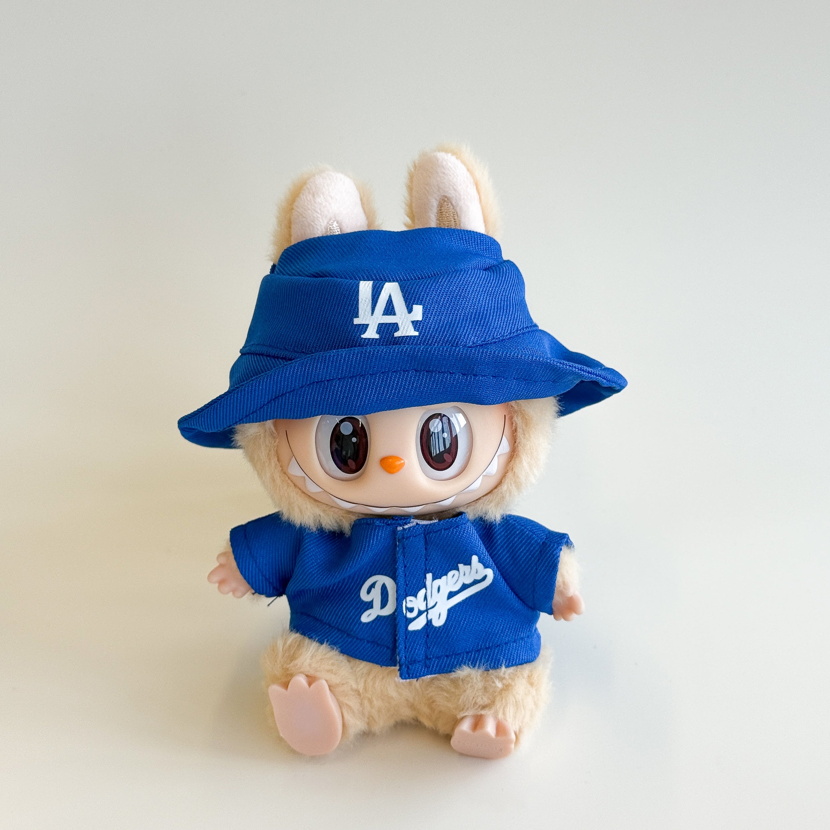 Labubu doll wearing Ohtani inspired baseball outfit