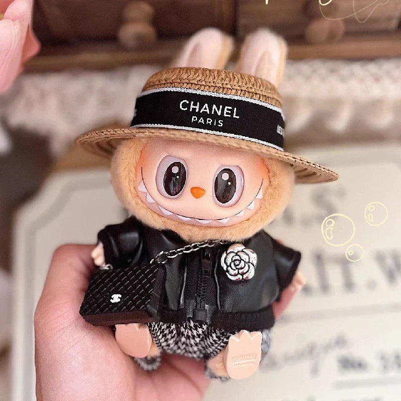 Parisian chic outfit for Labubu dolls