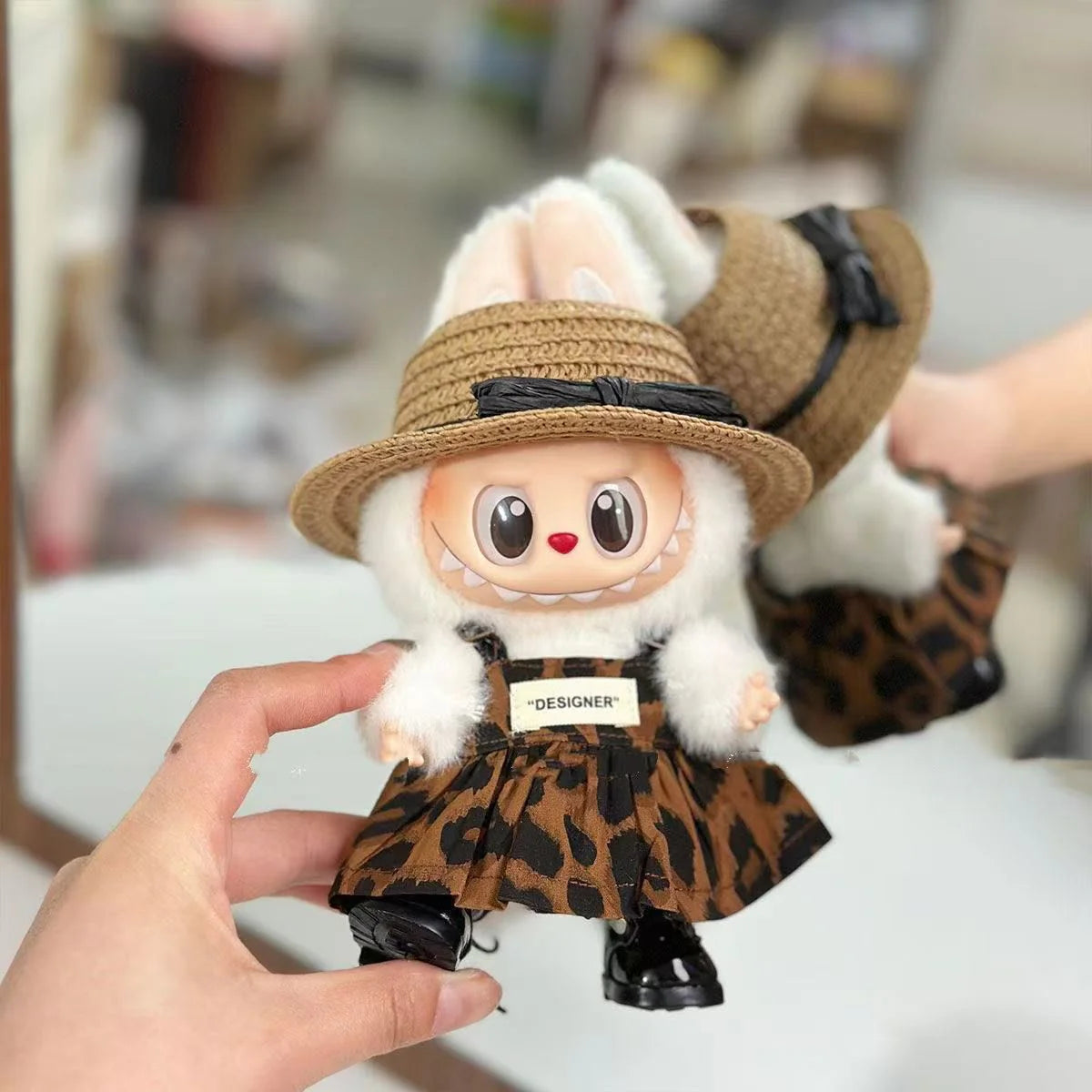 Labubu wardrobe collection leopard print fashion set