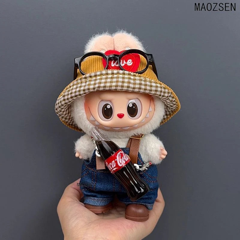 Stylish Labubu outfit with hat, shoes and glasses