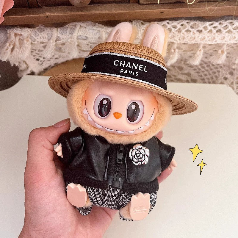 Parisian chic outfit for Labubu dolls