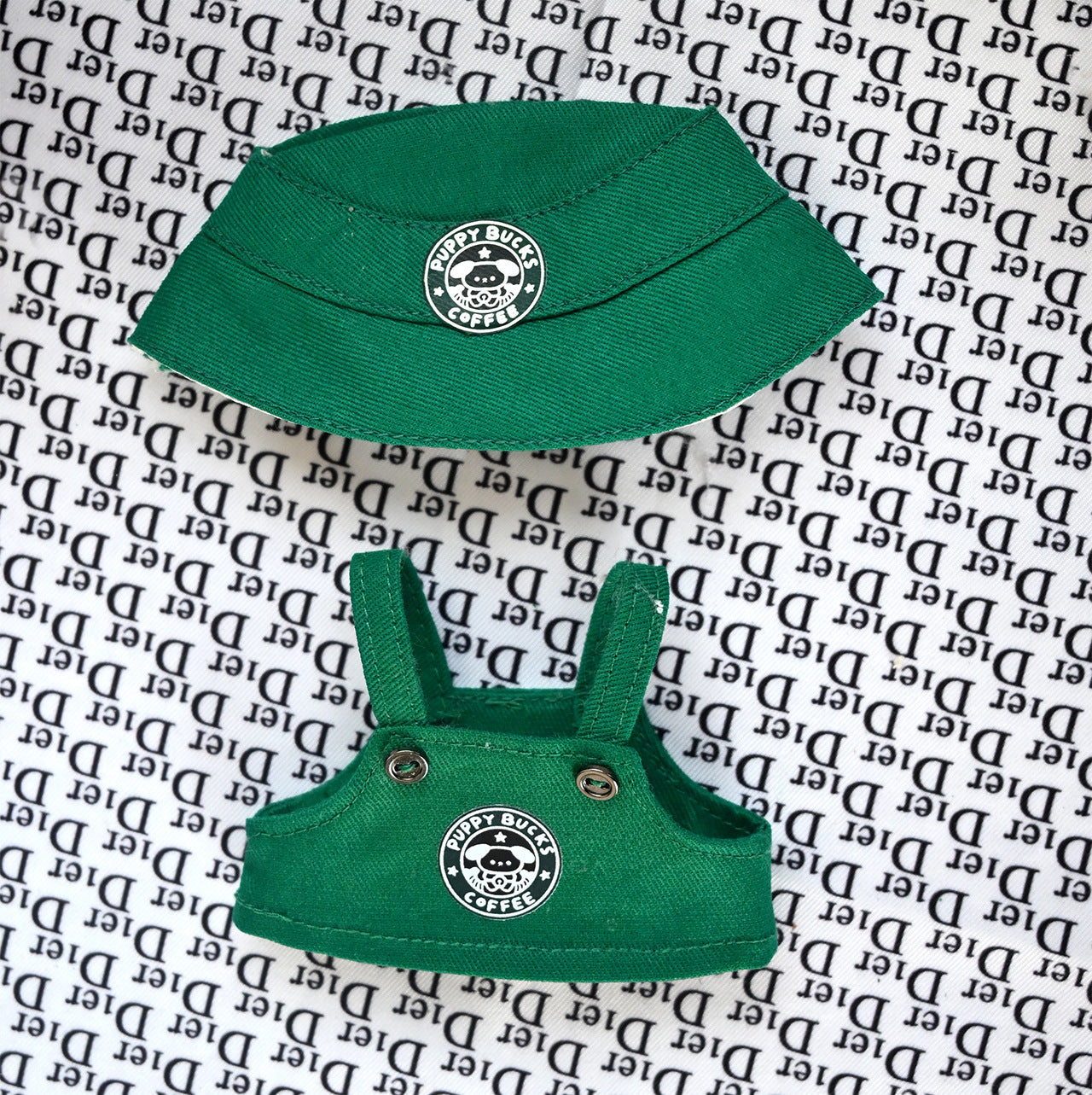 Limited edition labubu doll clothes in trendy green style